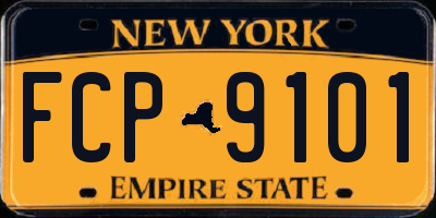NY license plate FCP9101