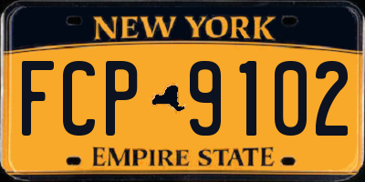 NY license plate FCP9102