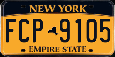 NY license plate FCP9105