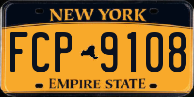 NY license plate FCP9108