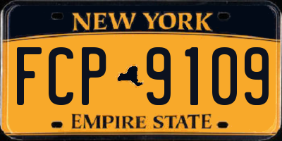 NY license plate FCP9109