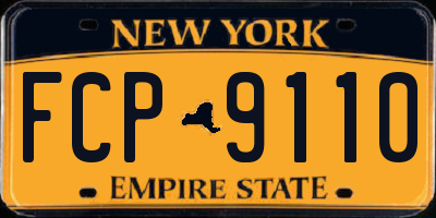 NY license plate FCP9110
