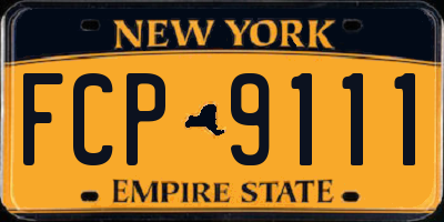 NY license plate FCP9111