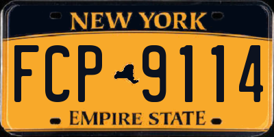 NY license plate FCP9114