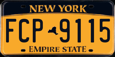 NY license plate FCP9115