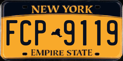 NY license plate FCP9119