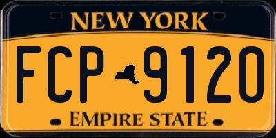 NY license plate FCP9120