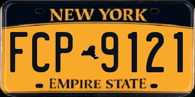 NY license plate FCP9121