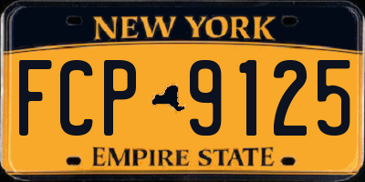 NY license plate FCP9125