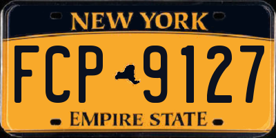 NY license plate FCP9127