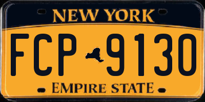 NY license plate FCP9130