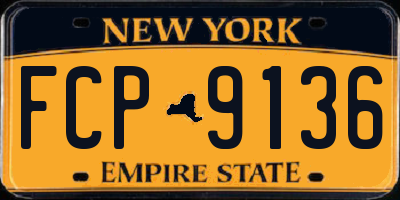 NY license plate FCP9136