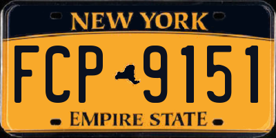 NY license plate FCP9151