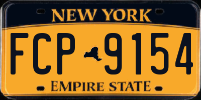 NY license plate FCP9154