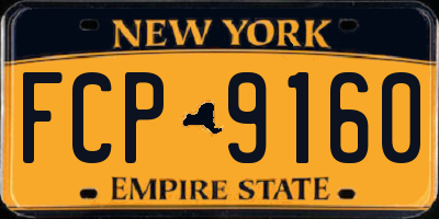 NY license plate FCP9160