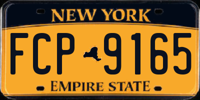 NY license plate FCP9165