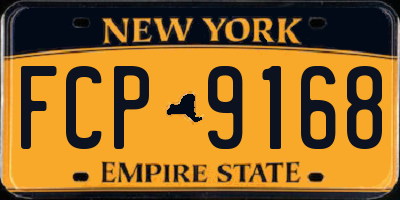 NY license plate FCP9168