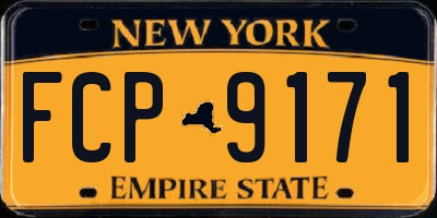 NY license plate FCP9171