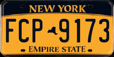 NY license plate FCP9173