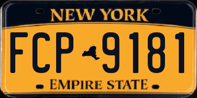 NY license plate FCP9181