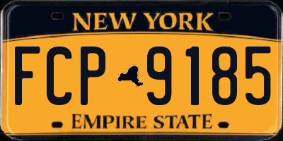 NY license plate FCP9185