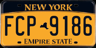 NY license plate FCP9186