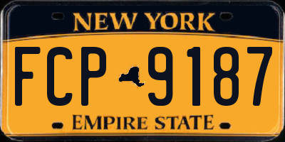 NY license plate FCP9187