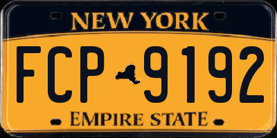 NY license plate FCP9192