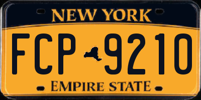 NY license plate FCP9210