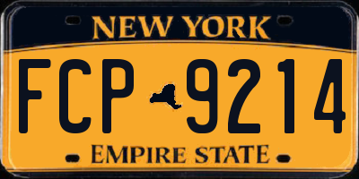 NY license plate FCP9214