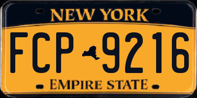 NY license plate FCP9216