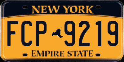 NY license plate FCP9219