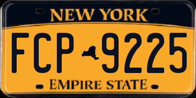 NY license plate FCP9225