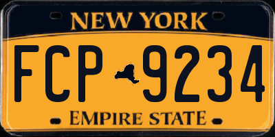 NY license plate FCP9234