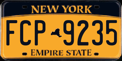 NY license plate FCP9235