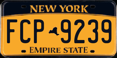 NY license plate FCP9239