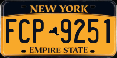 NY license plate FCP9251