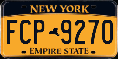 NY license plate FCP9270