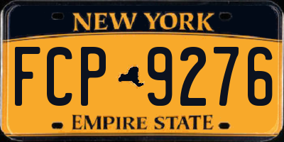NY license plate FCP9276