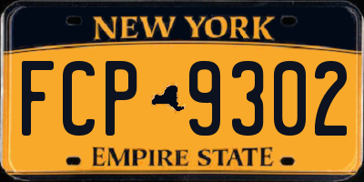 NY license plate FCP9302
