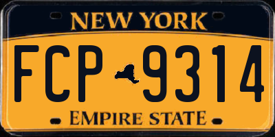 NY license plate FCP9314