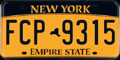 NY license plate FCP9315