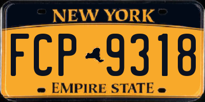 NY license plate FCP9318