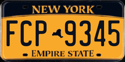 NY license plate FCP9345