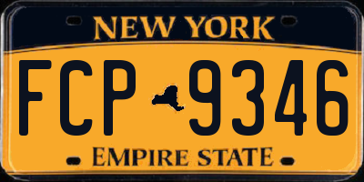 NY license plate FCP9346
