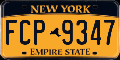 NY license plate FCP9347