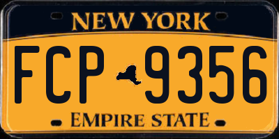 NY license plate FCP9356
