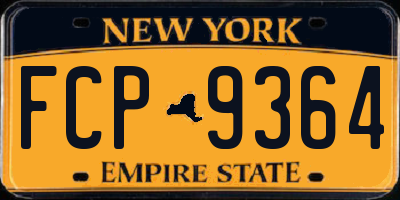 NY license plate FCP9364