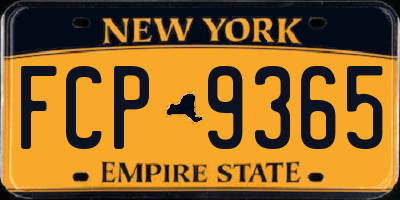 NY license plate FCP9365