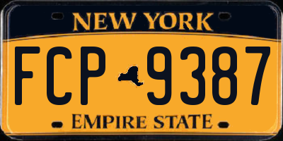 NY license plate FCP9387
